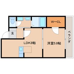 前栽駅 徒歩7分 1階の物件間取画像